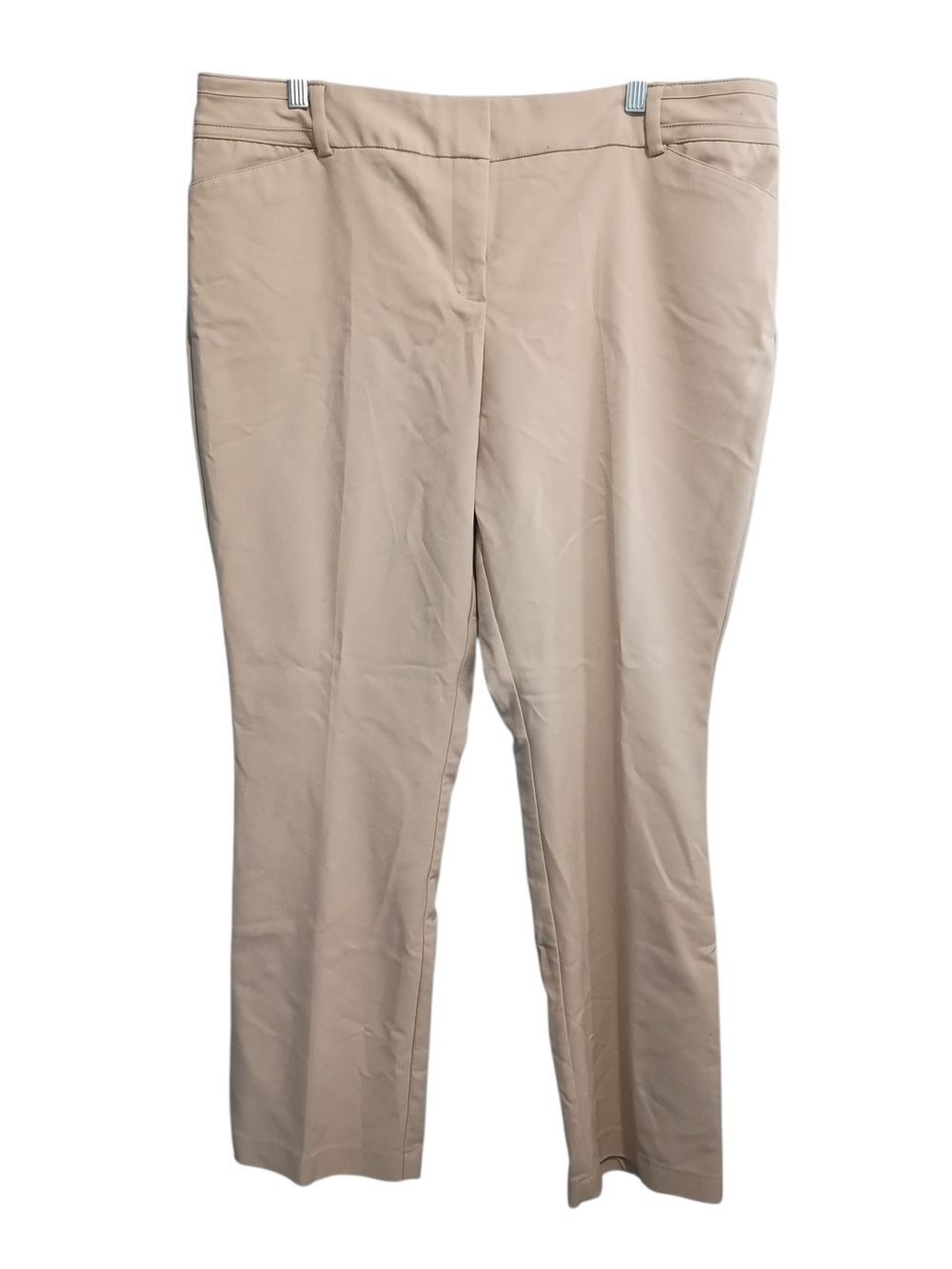 7th Avenue Classic Women's Khaki Straight-Leg Pants Size 20 Business Office